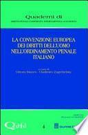 La Convenzione europea dei diritti dell'uomo nell'ordinamento penale italiano
