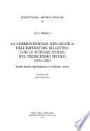 La corrispondenza diplomatica dell'imperatore bizantino con le potenze estere nel tredicesimo secolo (1204-1282)