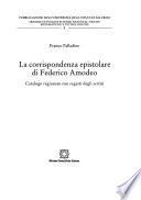 La corrispondenza epistolare di Federico Amodeo