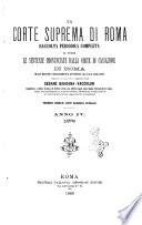 La Corte suprema di Roma raccolta periodica delle sentenze della Corte di cassazione di Roma