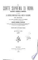 La Corte suprema di Roma raccolta periodica delle sentenze della Corte di cassazione di Roma