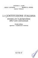 La Costituzione italiana annotata con la giurisprudenza della Corte costituzionale