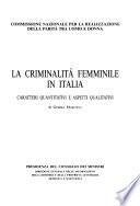 La criminalità femminile in Italia