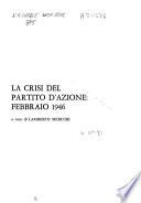 La crisi del Partito d'azione
