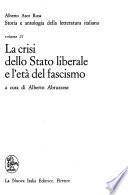La Crisi dello Stato liberale e l'età del fascismo