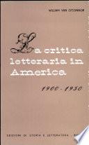 La critica letteraria in America, 1900-1950