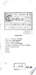La critica rivista settimanale di arte