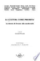 La cultura come priorità