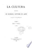 La Cultura, diretta da R. Bonghi. Anno
