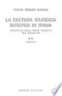 La cultura giuridica europea in Italia