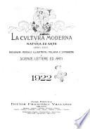 La cultura moderna rivista quindicinale illustrata