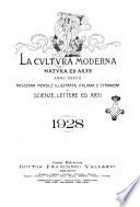 La cultura moderna rivista quindicinale illustrata