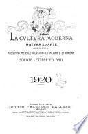 La cultura moderna rivista quindicinale illustrata
