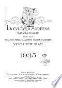 La cultura moderna rivista quindicinale illustrata