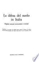 La Difesa del suolo in Italia