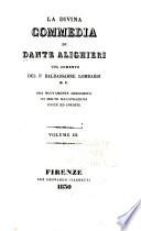 La Divina commedia col comento del P. Baldassarre Lombardi