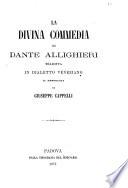 La divina commedia, tr. e annotata da G. Cappelli