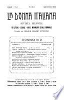 La donna italiana rivista mensile di lettere, scienze, arti e movimento sociale femminile