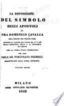 La esposizione del Simbolo degli apostoli di fra Domenico Cavalca ...