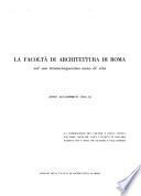 La facoltà di architettura di Roma