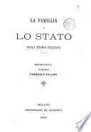 La famiglia e lo stato nella storia italiana memoria