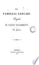 La famiglia Lercari tragedia di Paolo Giacometti da Genova