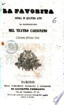 La favorita opera in quattro atti [parole di Alphonse Royer Gustave Vaëz