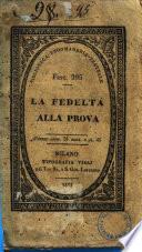 La fedelta alla prova commedia in tre atti di Augusto Lafontaine