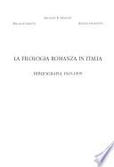 La filologia romanza in Italia