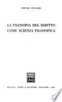 La filosofia del diritto come scienza filosofica