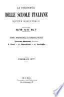 La Filosofia delle scuole italiane