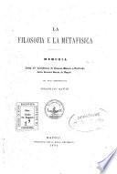 La filosofia e la metafisica
