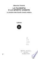 La filosofia e lo spirito vivente