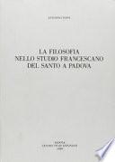 La filosofia nello studio francescano del Santo a Padova