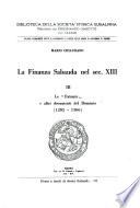 La finanza sabauda nel sec. XIII.