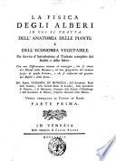 La fisica degli alberi in cui si tratta dell'anatomia delle piante e dell'economia vegetabile per servire d'introduzione al Trattato completo dei boschi e delle selve: con una Dissertazione intorno al vantaggio, che si ritrae dai metodi della botanica; ed una spiegazione dei termini proprj di questa scienza, e che si adoperano nel governo dei boschi e delle selve. Del signor Duhamel du Monceau ... parte prima -seconda!