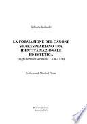 La formazione del canone shakespeariano tra identità nazionale ed estetica