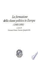 La formazione della classe politica in Europa