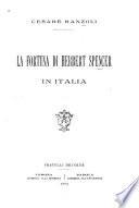 La fortuna di Herbert Spencer in Italia