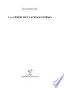 La genesi del lachmannismo