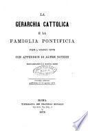 La gerarchia cattolica e la famiglia pontificia per l'anno. -A. 1, numero unico (1872)-