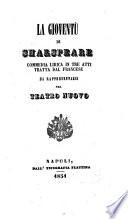 La gioventù di Shakspeare