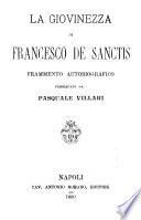 La giovinezza di Francesco de Sanctis