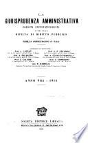 La Giurisprudenza amministrativa esposta sistematicamente