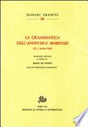 La Grammatica dell'Anonymus Bobiensis