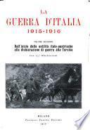 La Guerra d'Italia: La Guerra d'Italia 1915-1916