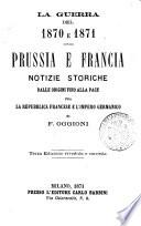 La guerra del 1870 e 1871 Prussia e Francia