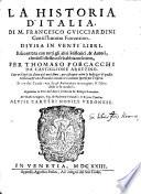La historia d'Italia (etc.) Aggiuntovi la vita dell'autore scritta da M. Remigio Fiorentino