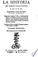 La historia (della congiura di Catilina e della guerra Giugurthina) nuovamente tradotta da Paulo Spinola