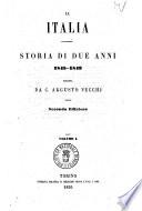 La Italia storia di due anni, 1848-1849 scritta da C. Augusto Vecchj